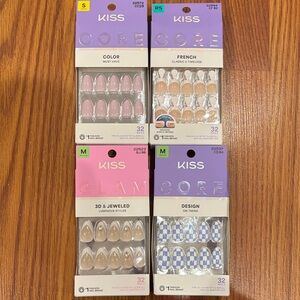 4 new packs KISS Glam Nail Set
